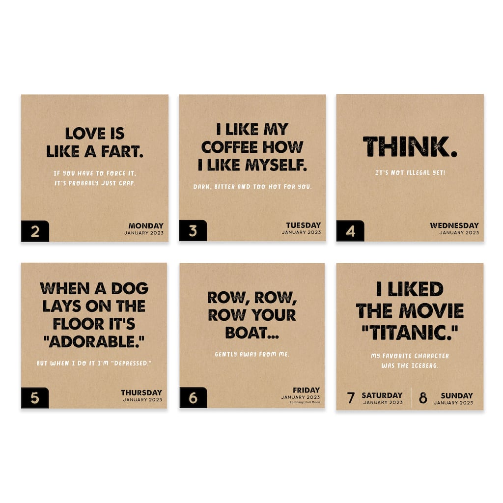 TF Publishing 2023 Anti Affirmations/Daily Sarcasm Daily Desktop
